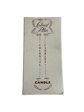 Vintage Colonial Candle Co of Cape Cod White Pillar Candle NIB Hyannis Mass